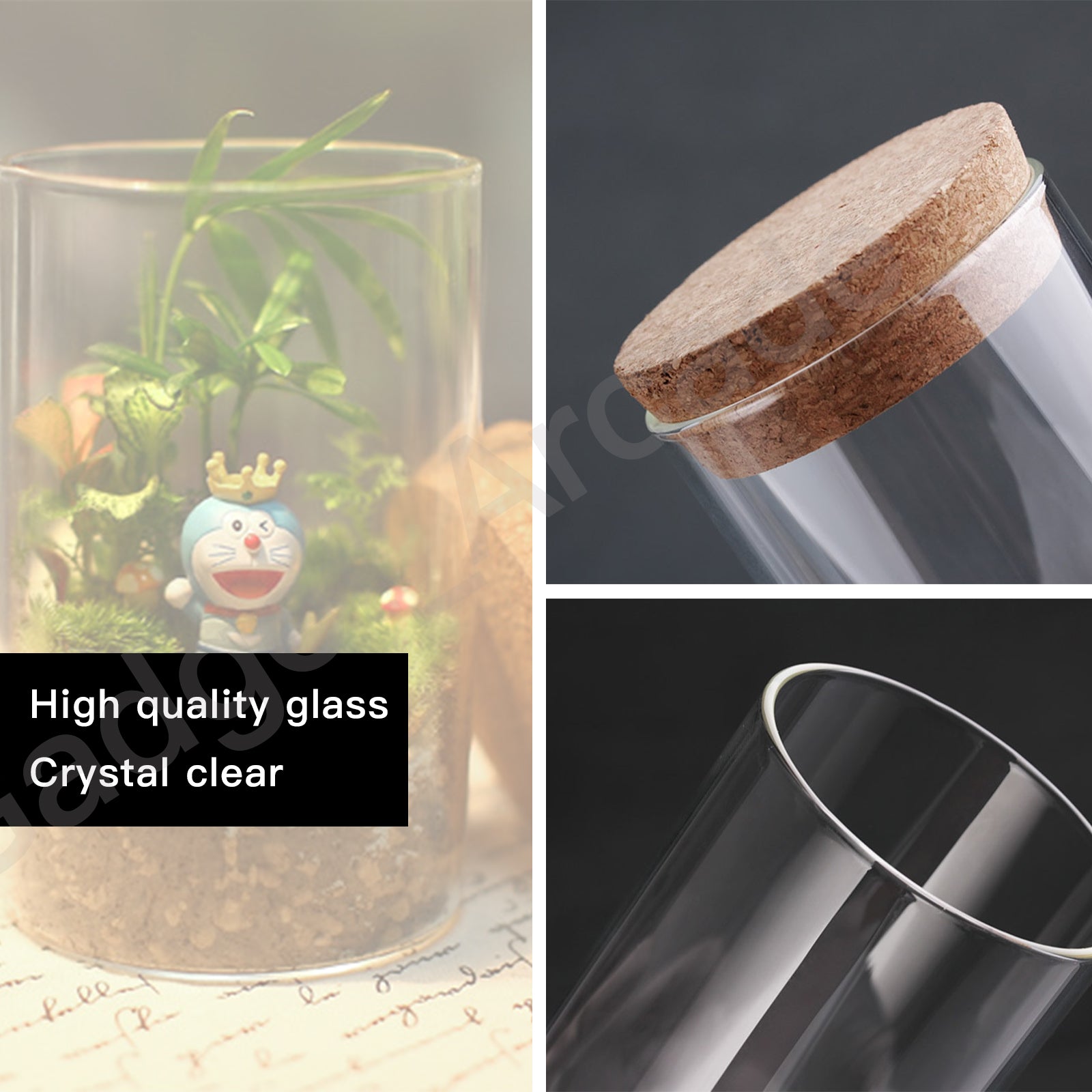 Glass Flower Pot LED Light Planter Bonsai Gift Garden Kitchen Home office Decor - Gadget arcade
