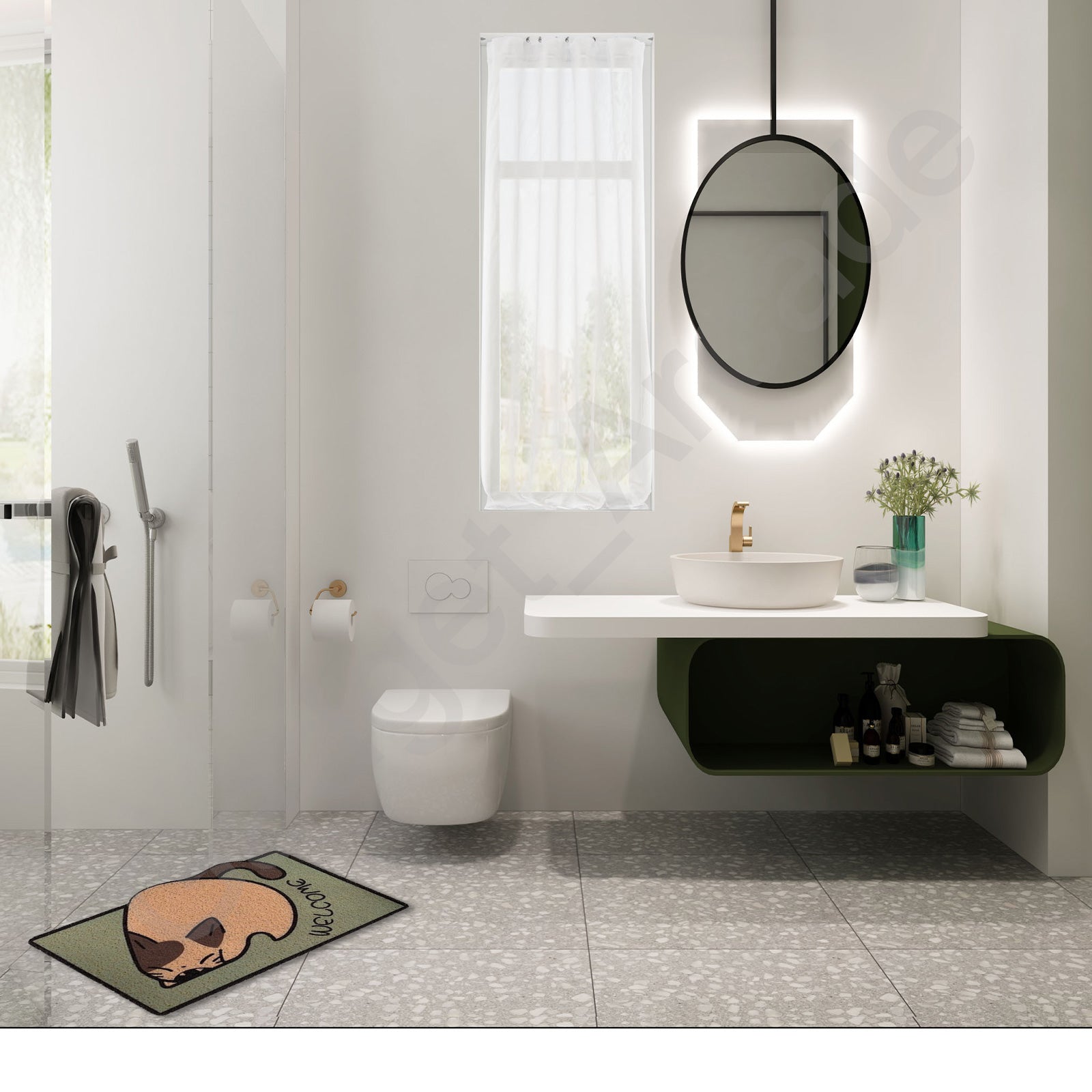 Anti Slip PVC Creative Shower Bathroom Door Mats - Gadget arcade