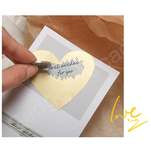 10 Pcs DIY Creative Birthday Gift Scratch Sticker Card Coating Love Message - Gadget arcade