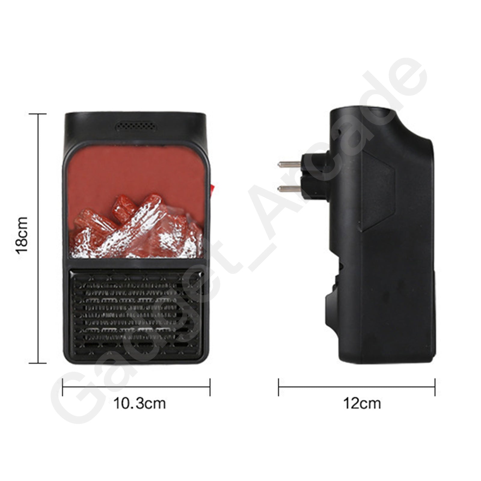 Mini Electric Flame Heater Warm Radiator Air Blower Home Remote Control Portable - Gadget arcade