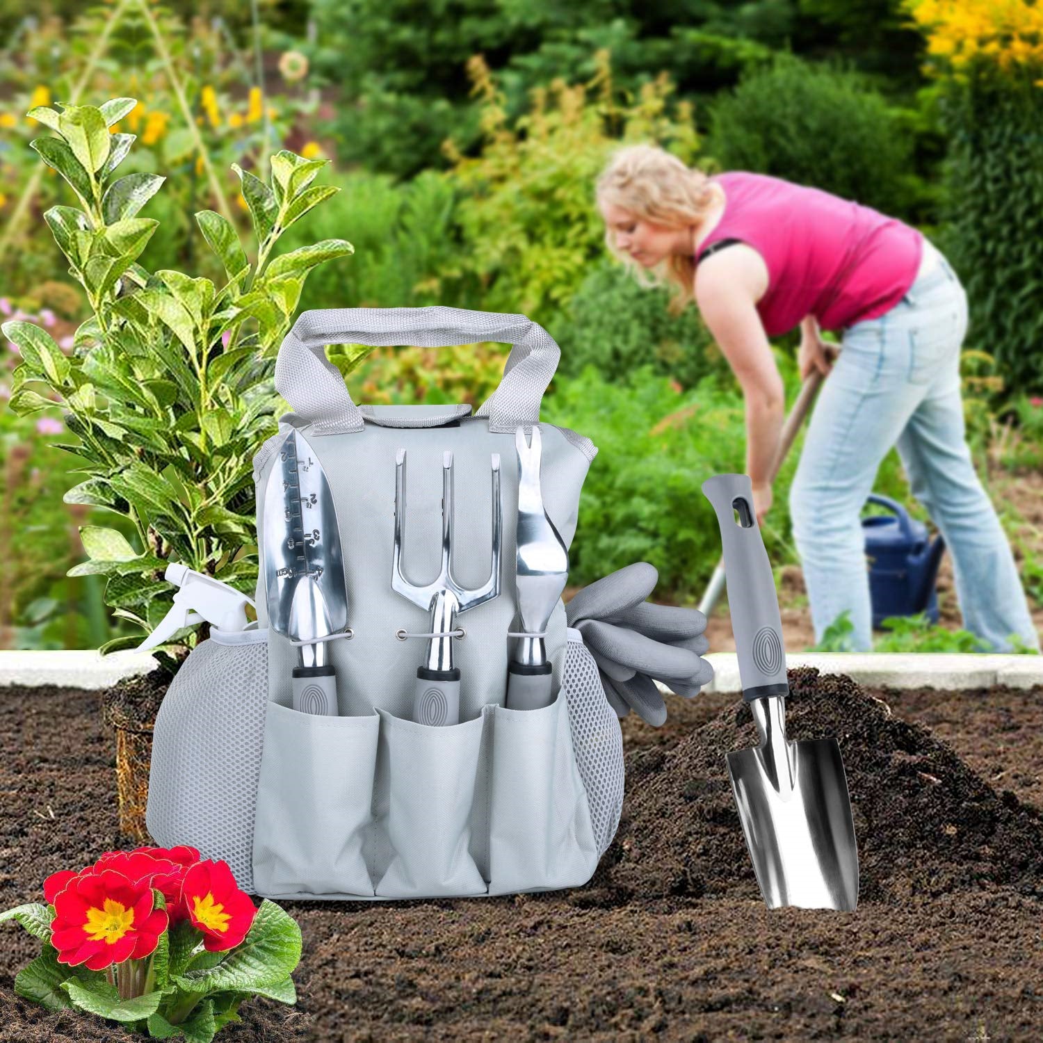 Susliving Multipurpose Garden Tool Storage Bag With Tool Set - Gadget arcade