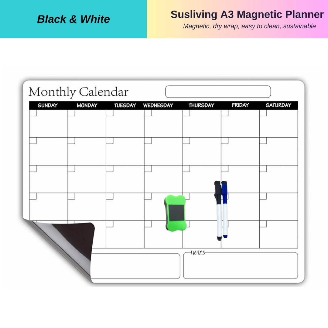 Classic Fridge Door Planner Reusable Calendar Marker Set