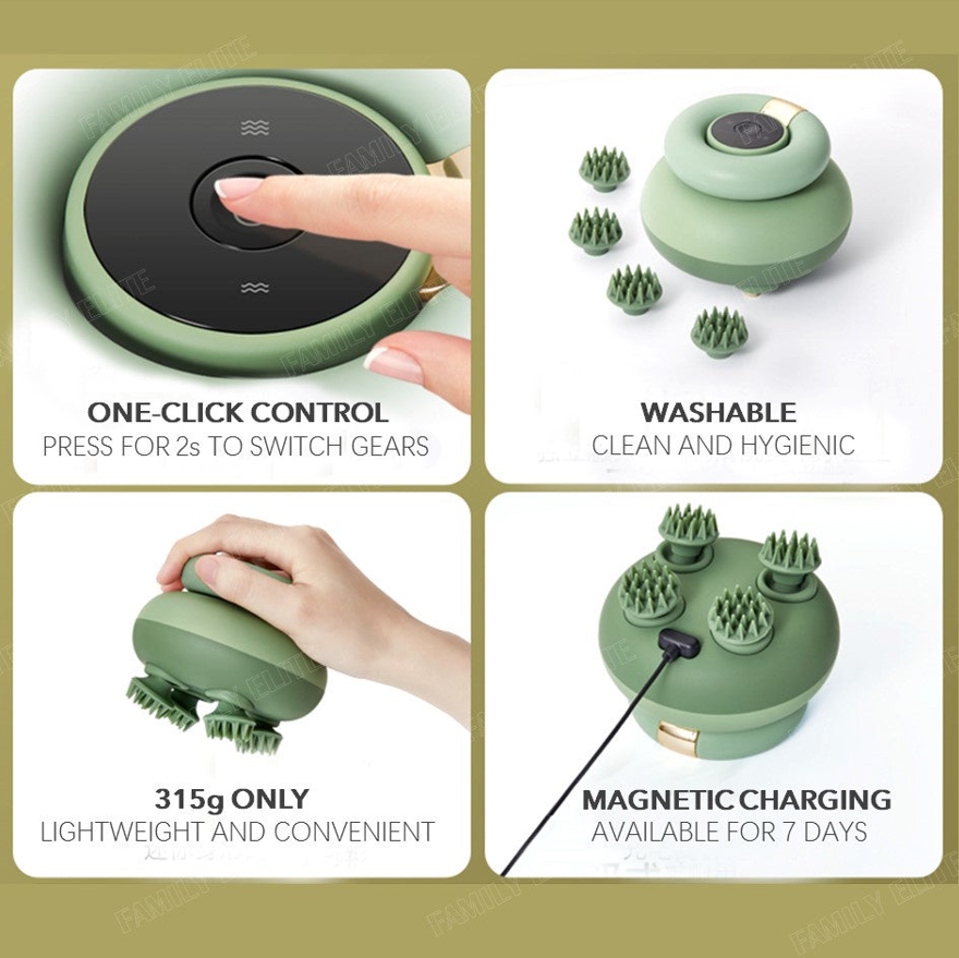 Blaupunkt Cat Massager Sapphire Green Hair Scalp Massage Designed In Germany