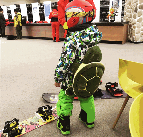 Green Turtle Snowboarding Snow Turtle Knee Support & Hip Protector Set Child Size