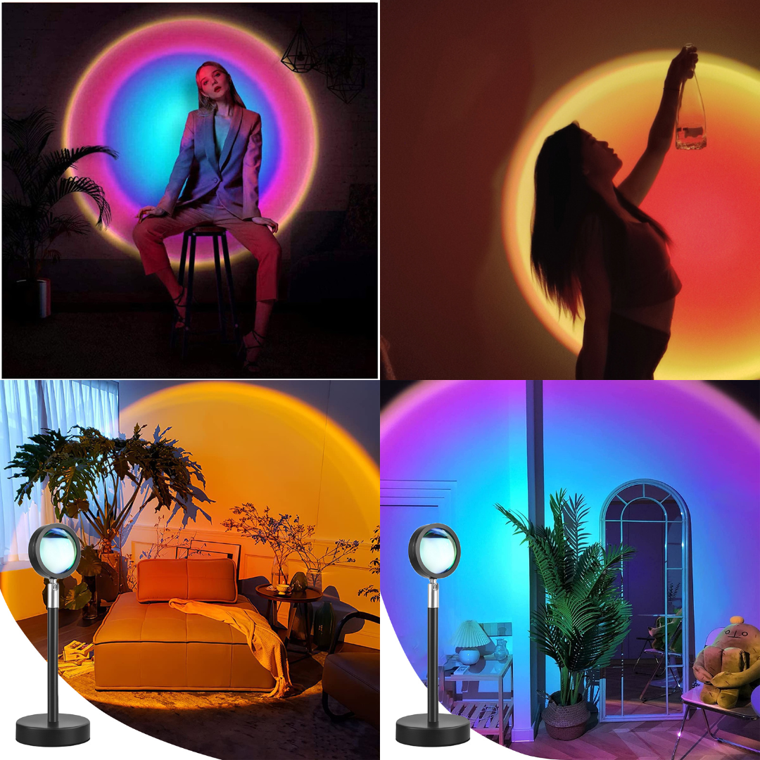 Rainbow Sunset Lamp Projection Light Content Creator Ambient
