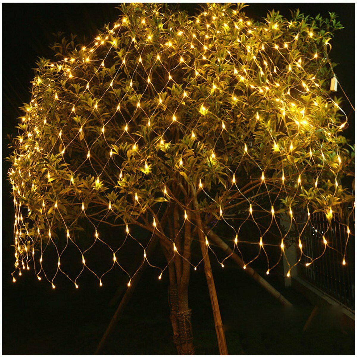 LED String Fairy Lights Net Mesh Curtain Xmas Wedding Party Garden Decor Outdoor - Gadget arcade