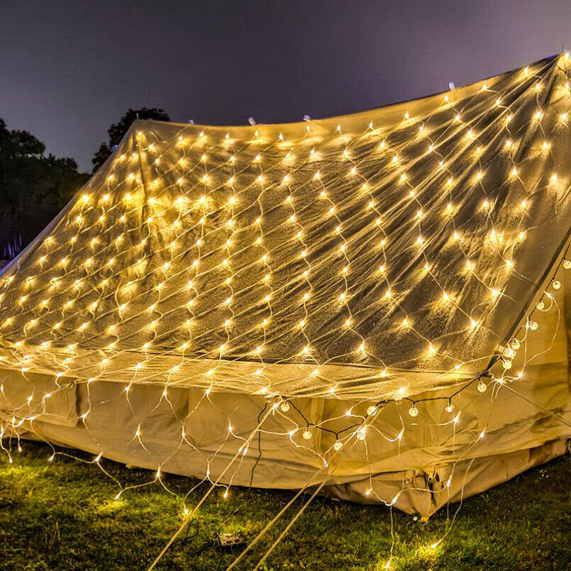 LED String Fairy Lights Net Mesh Curtain Xmas Wedding Party Garden Decor Outdoor - Gadget arcade