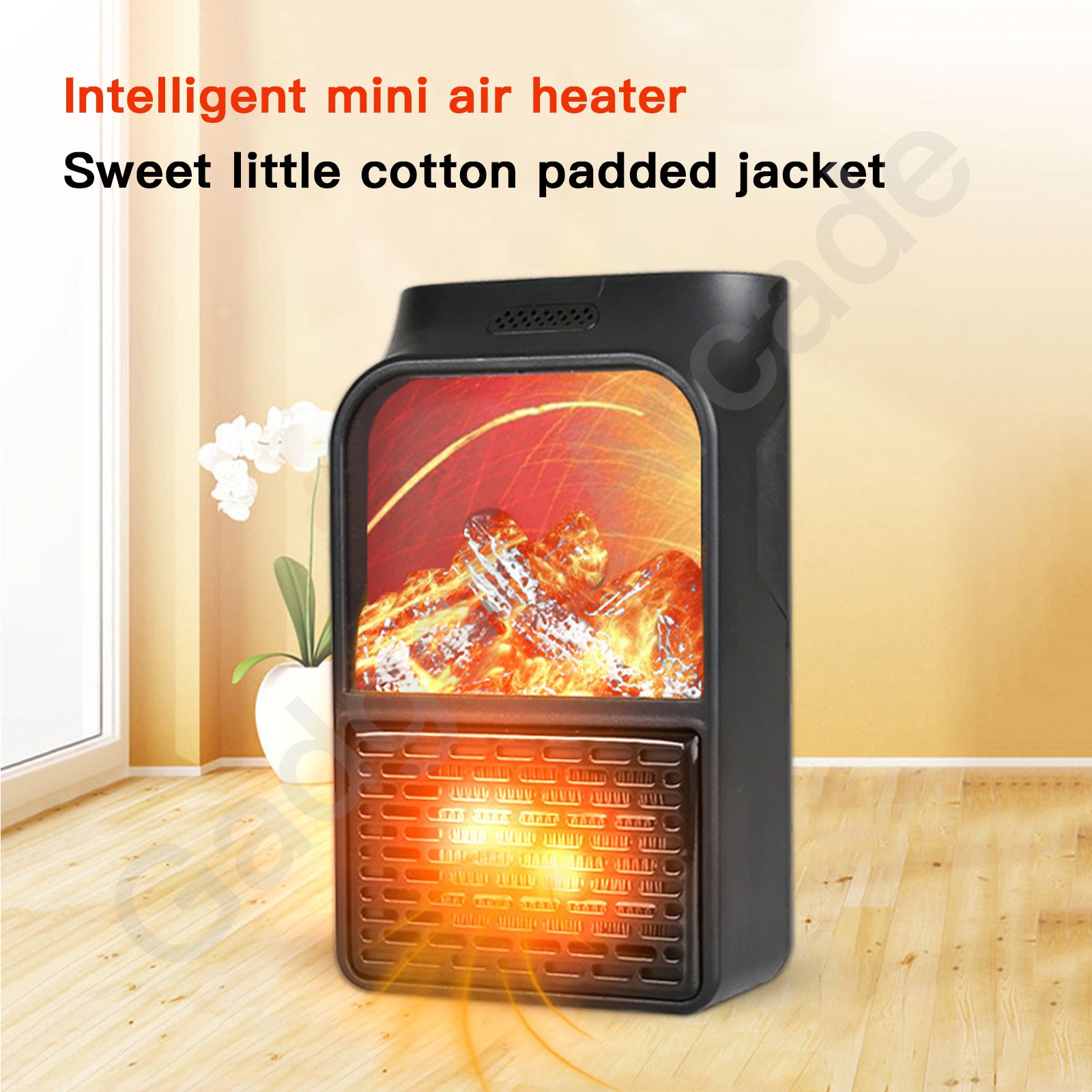 Mini Electric Flame Heater Warm Radiator Air Blower Home Remote Control Portable - Gadget arcade