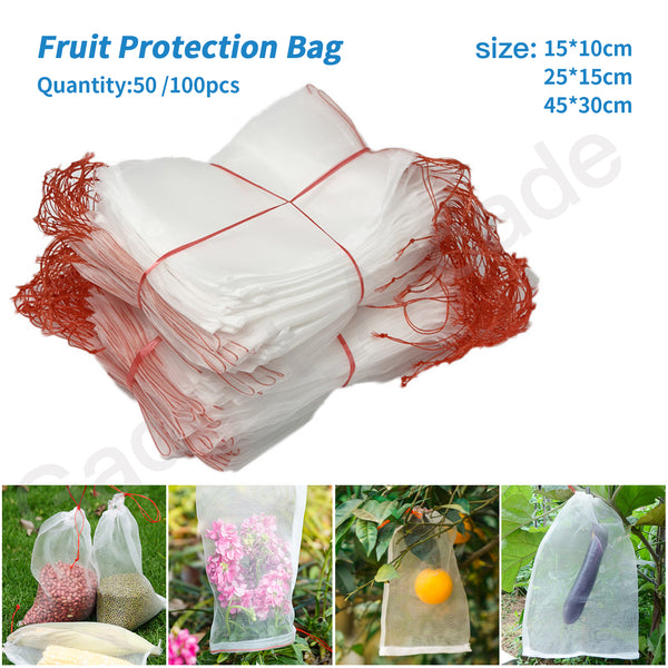 50/100 Fruit Net Bags Mesh Insect Proof - Gadget arcade
