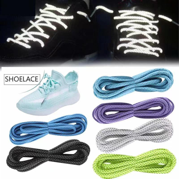 3M Reflective Colorful Round Shoelaces Sneakers Runners Laces Night for Yeezys - Gadget arcade