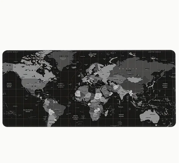 Global Map RGB Gaming Mouse Pad Rubber Keyboard 800mm XL Gift pack