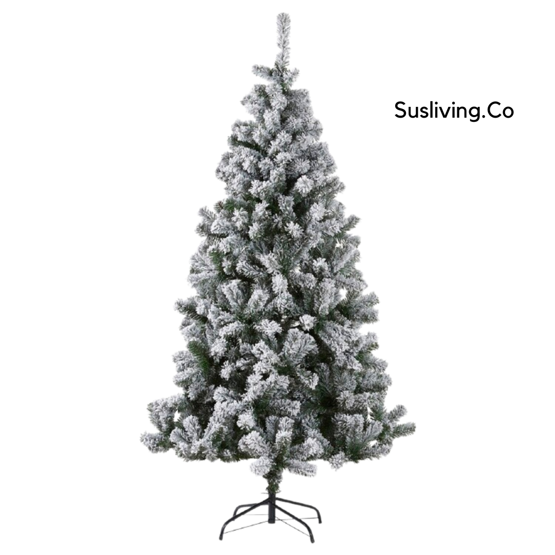 6Ft 1.80m flocked Christmas tree powdered snow