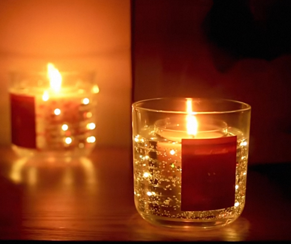 Susliving Trio of Lights Scented Soy Wax Candle Solar LED Valentine's choice