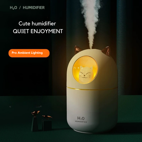 Cute Aromatherapy H2O Air Diffuser Purifier LED Light Animal Shape