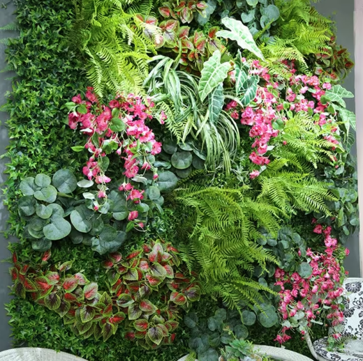 Artificial Plant Flowers Wall Grass Panel Mixed Grass Mat Wall Decoration Grass Artificial leaf