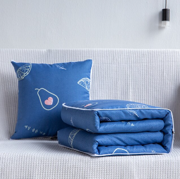 Throw Blanket-Travel Couch Car Pillow Blanket 40cm & 50cm Combo Blue Avocado