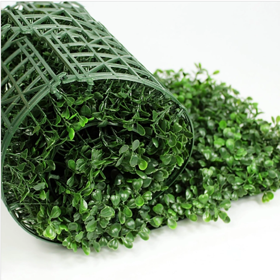 Susliving Fake Grass Mixed Fortune Leaves Vertical Garden Wall Panel