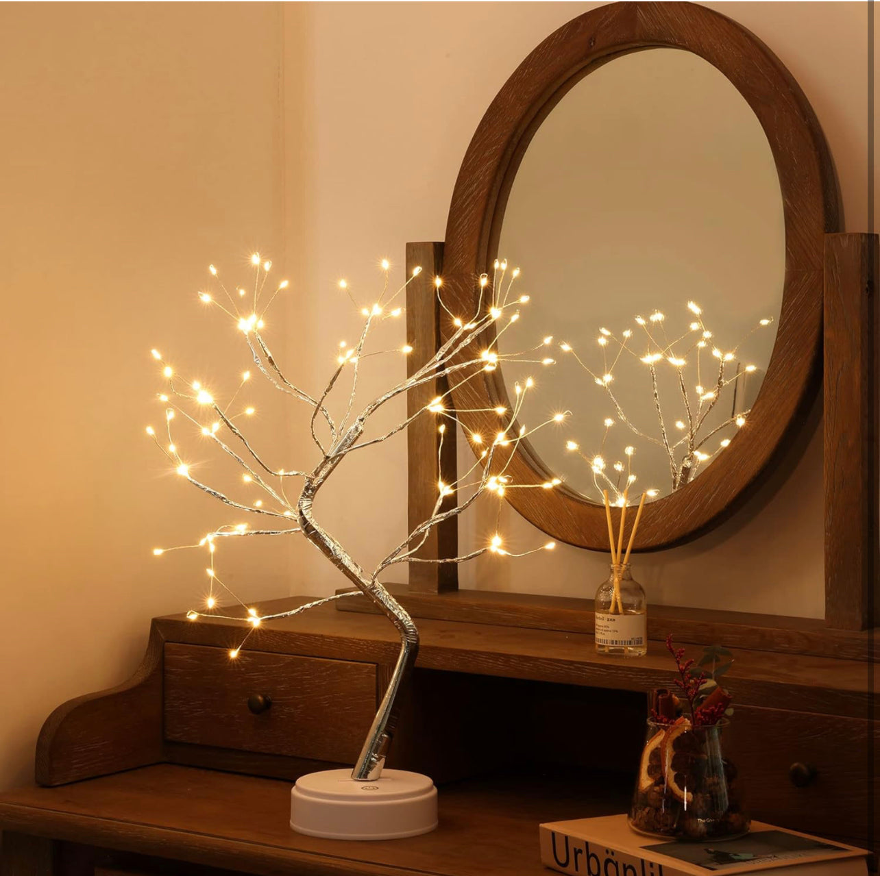 Desk Lamp Tree Lights USB Connection Night Light Two Way Battery Cable Portable