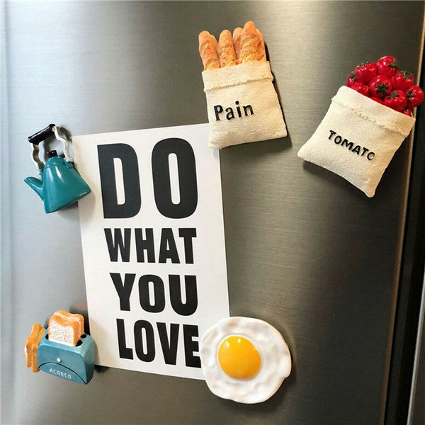 Creative 3D Resin Fridge Kitchen Food Magnet Combo Magnetic Sticker Tourist Gift