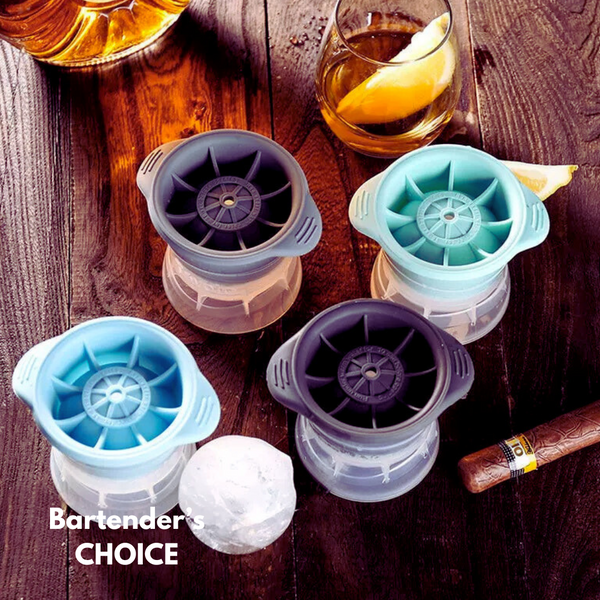 Bartender's Choice Old Fashioned Cocktail Ice Ball Maker Mould Set Of 3