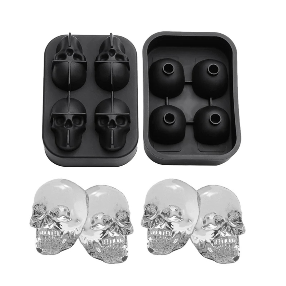 3D skulls mould Ice Tray