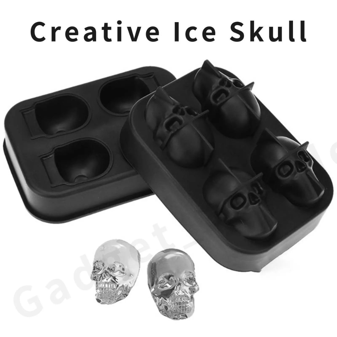 3D skulls mould Ice Tray