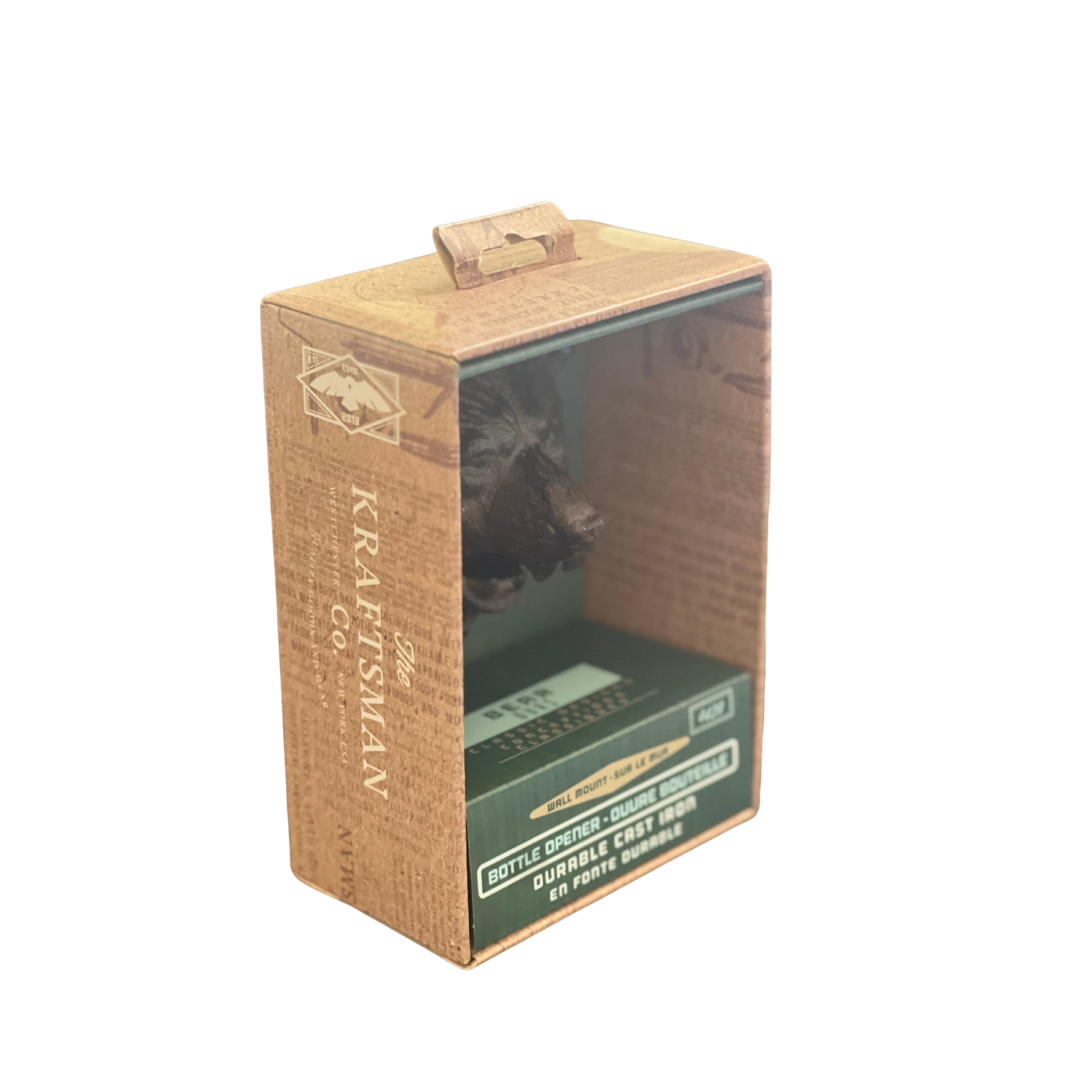 壁挂式熊 0439 Kraftsman Co. 耐用铸铁开瓶器