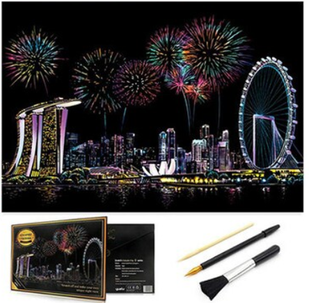 Light Up City DIY Art Singapore Firework Premium Set