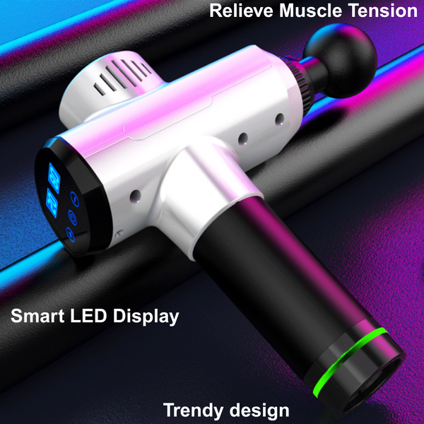 Silver Deep Tissue Massager Gun Fitness Recovery