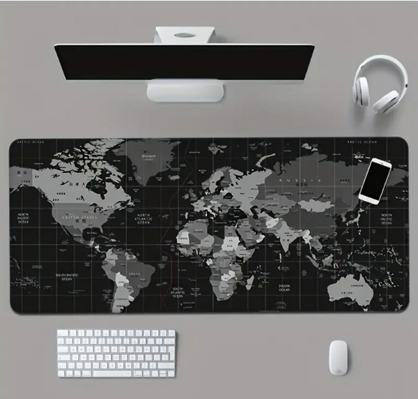 Global Map RGB Gaming Mouse Pad Rubber Keyboard 800mm