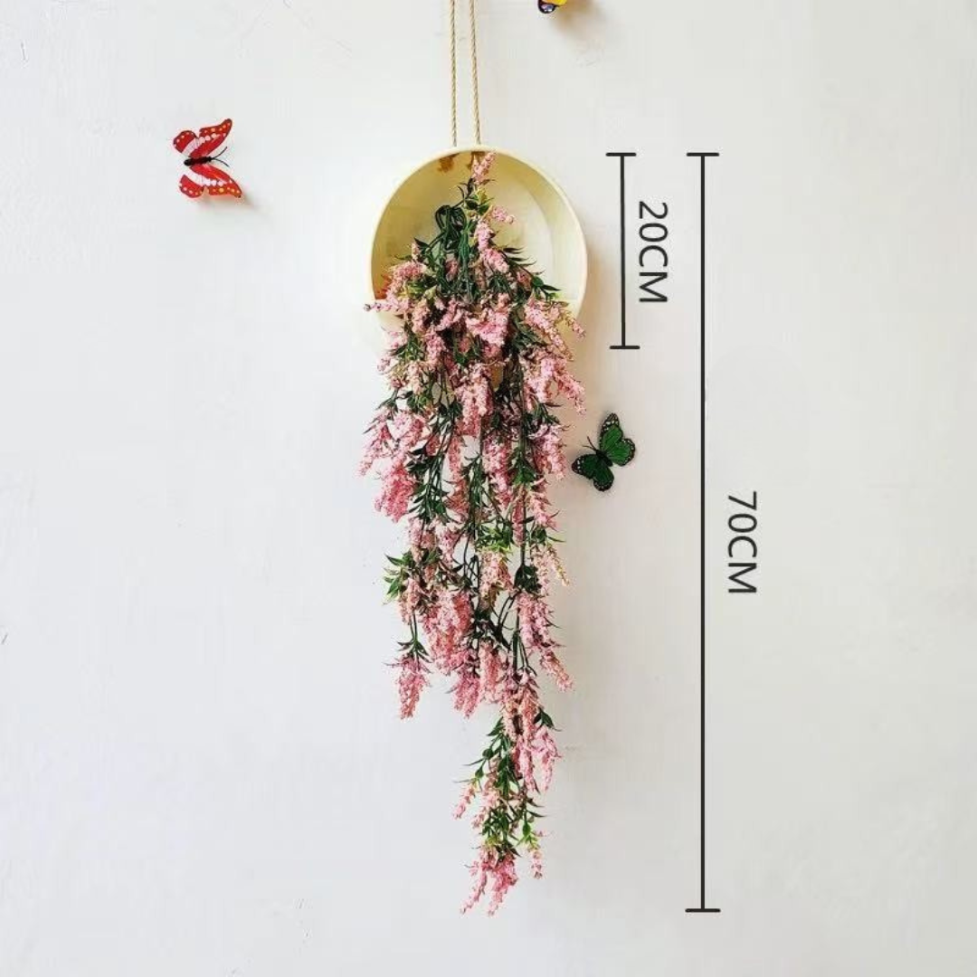 Nordic Home Faux Flower Wall Hanging Plant