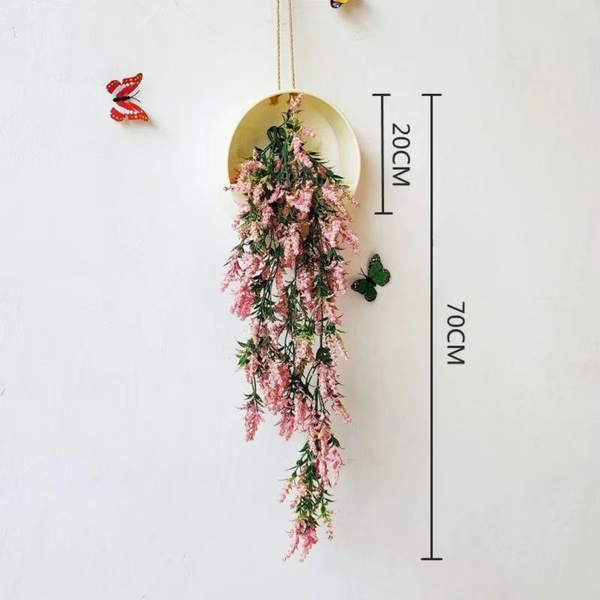 Nordic Home Faux Flower Wall Hanging Plant
