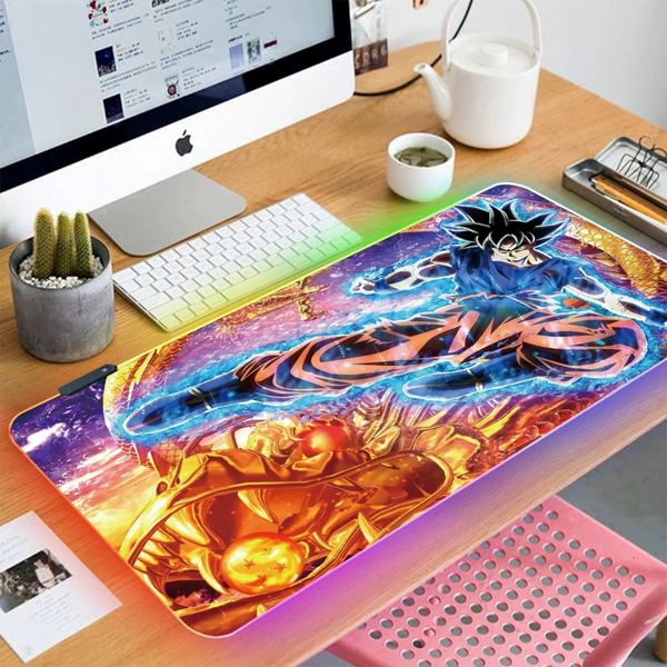 Wukong RGB Gaming Pad Rubber Keyboard Mouse Pad 800mm Goku