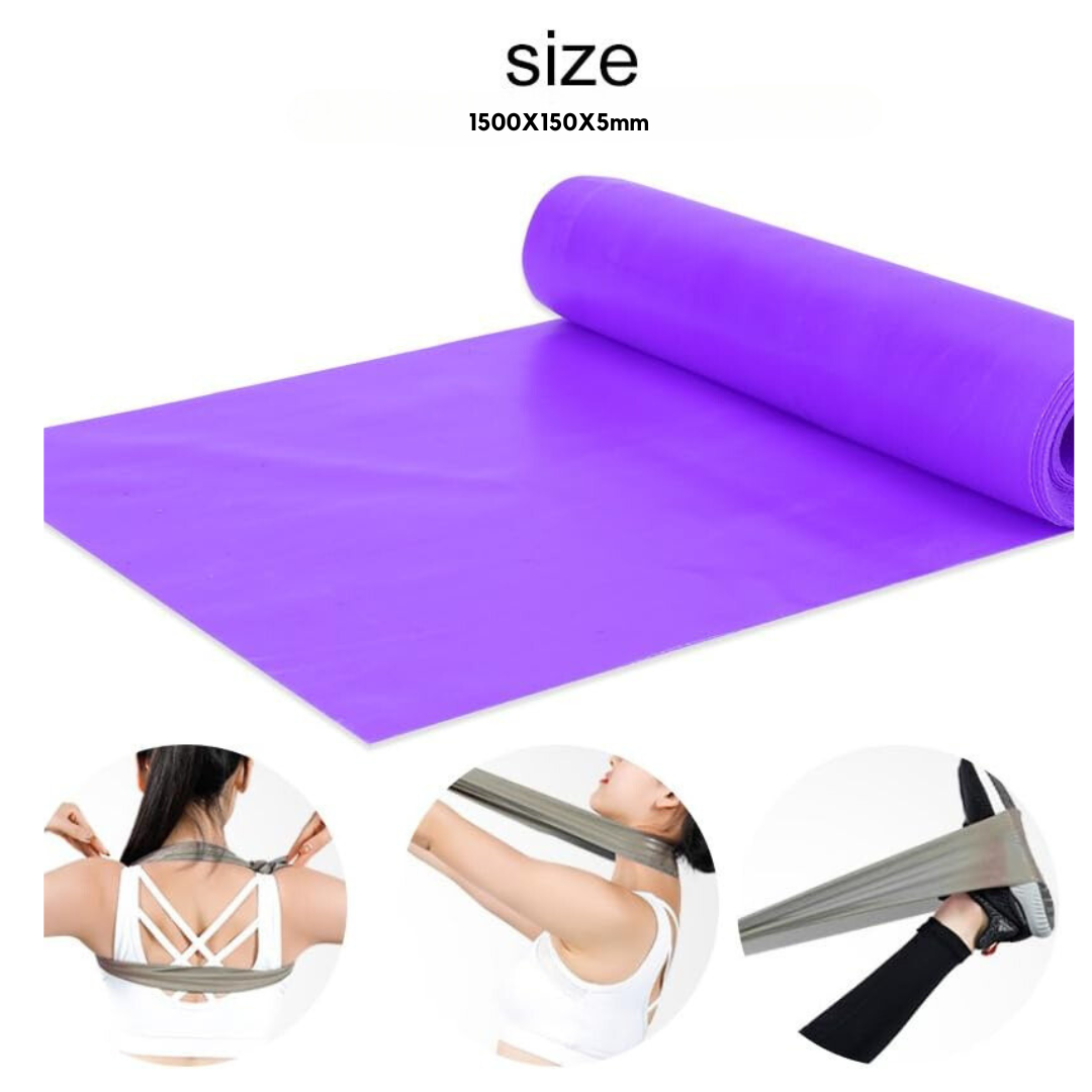 1.5m TPR Bands Elastic Stretch Yoga Strap SIX IN ONE Resistance Band Exercise