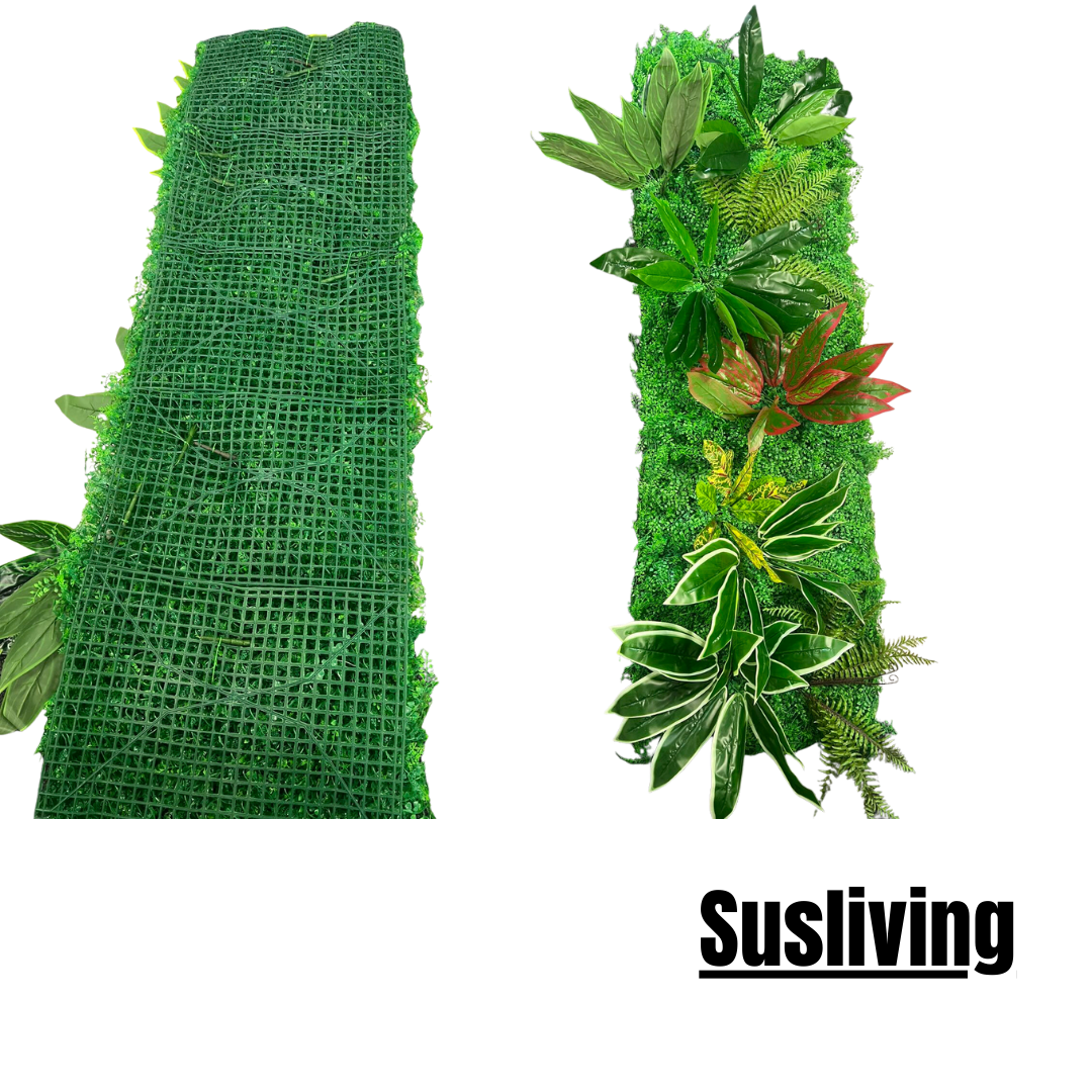 Susliving Designer Featured Artificial Grass Panel Autumn Feel 24.6 Inch by 63 inch