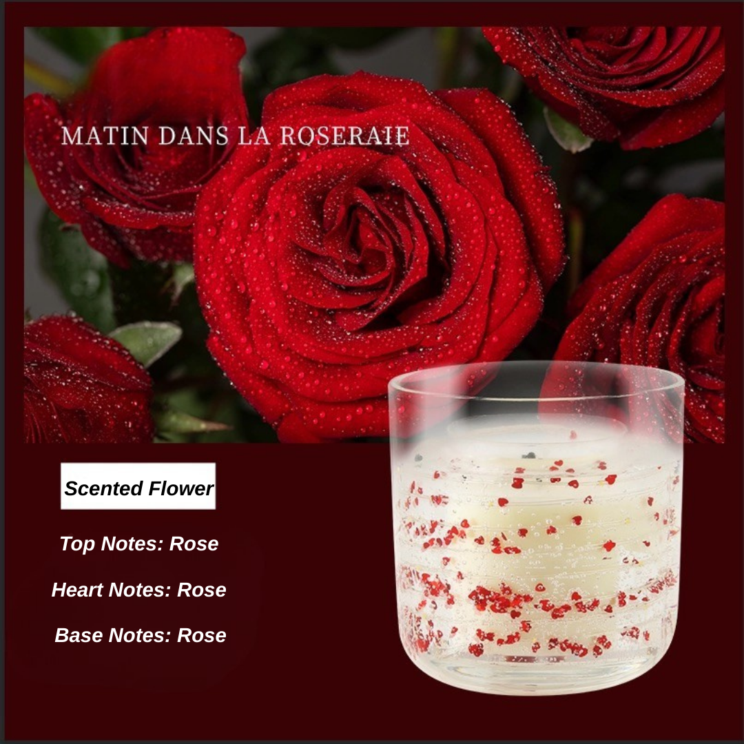 Valentine's Choice Scented Candle Twin Pack Solar Led Aromatherapy Rose & Cedar