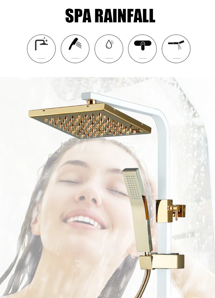 Premium Smart Sensor Bath Multifunctional Shower Set with LED Thermo Display Indoor & Outdoor