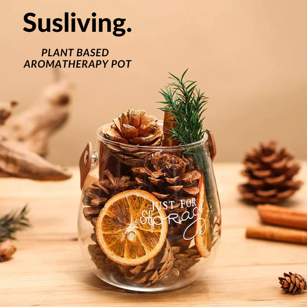 Susliving Dried Foliage Pinecones Eucalyptus Lemon Cinnamon Décor Home Aromatherapy