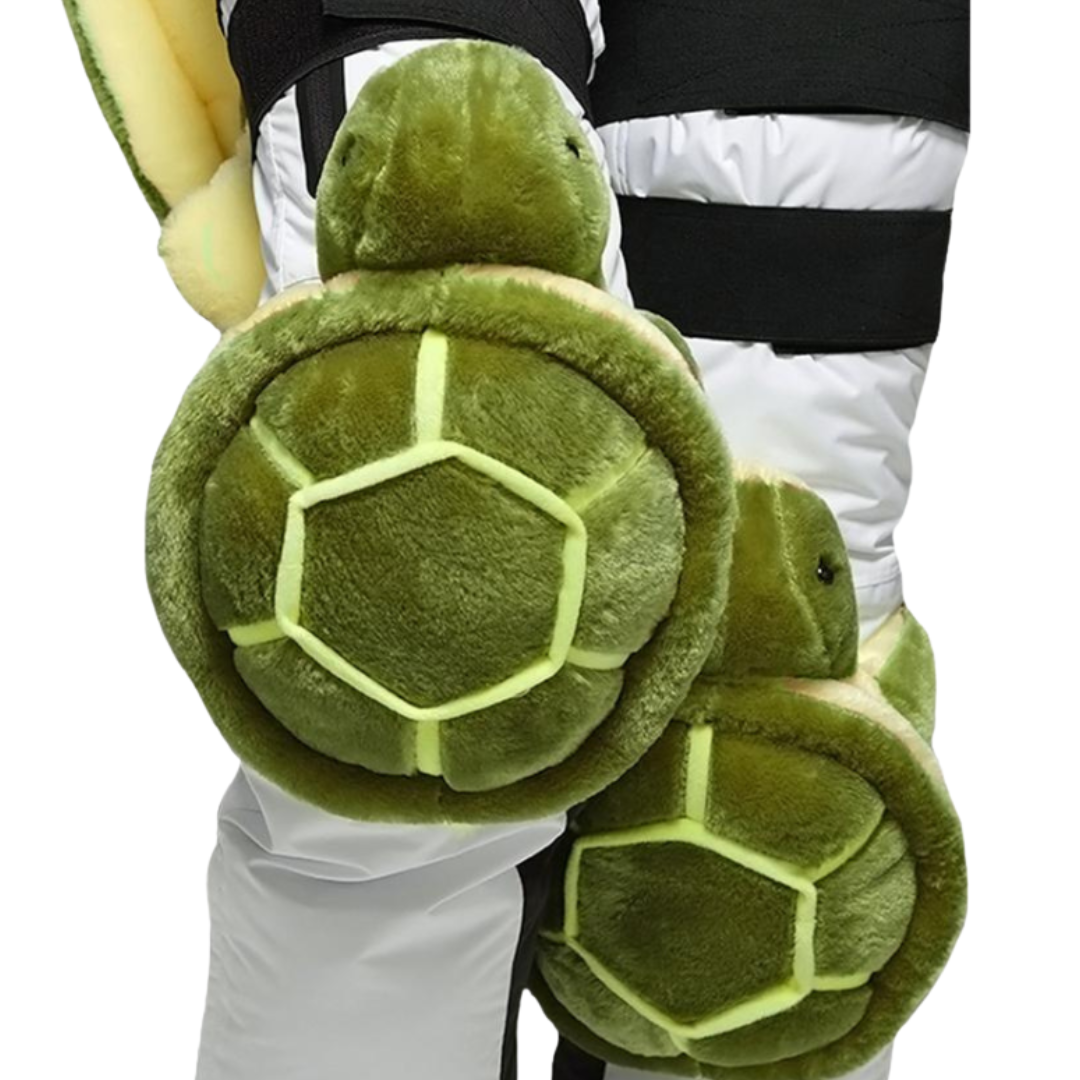 Snow Turtle Knee Support Protectors Green for Snowboarding Winter Sport
