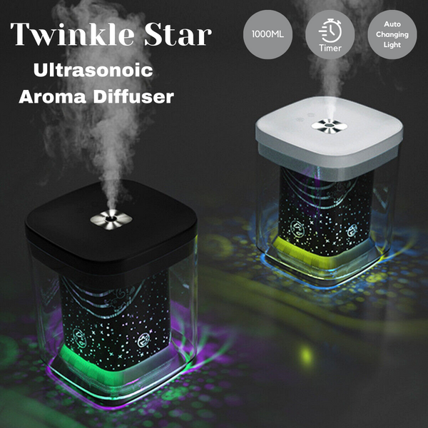 Twinkle Star Aromatherapy Diffuser Oil Ultrasonic Air Humidifier Purifier LED Star