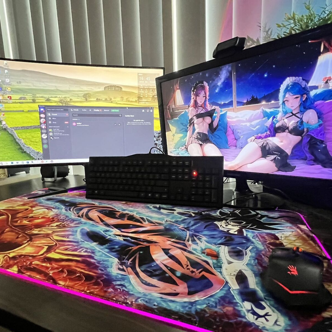 Wukong RGB Gaming Pad Rubber Keyboard Mouse Pad 800mm Goku