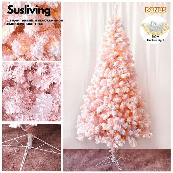 Flocked_Snow_Upgraded_Pinkish_XmasTree_6FT_1.80M