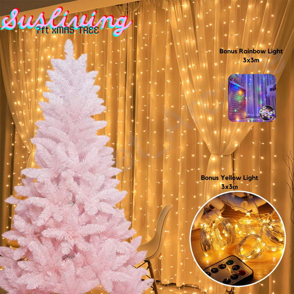 Upgraded 7FT Xmas TREE Cherry Blossom Package 2.10m Fairy Tree With Lighting