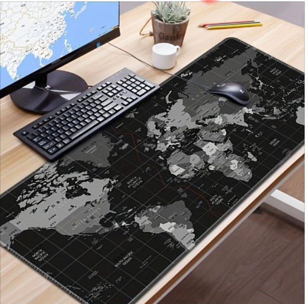 Global Map RGB Gaming Mouse Pad Rubber Keyboard 800mm