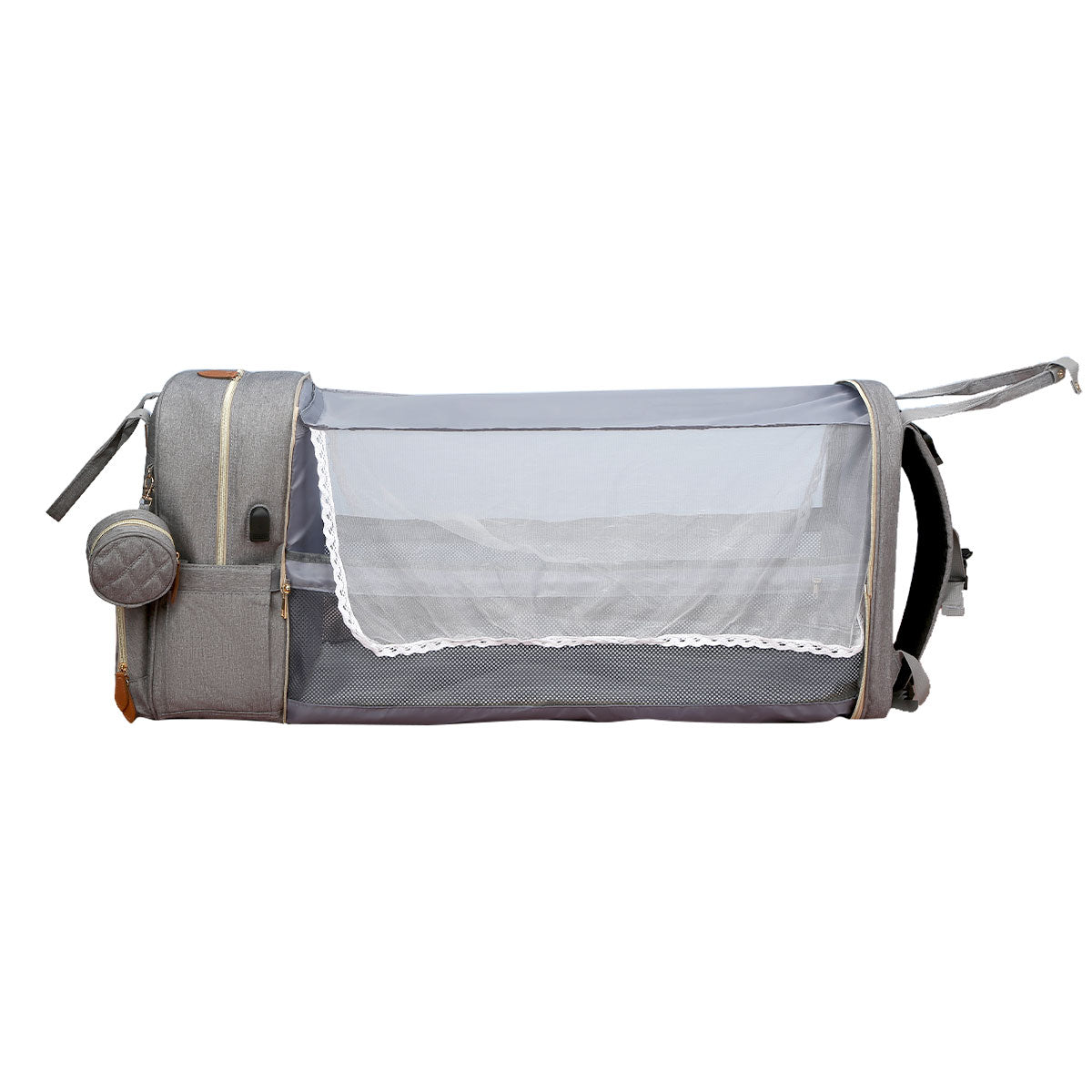 Mummy Baby Bag Upgraded Sleeping Mosquito Net Folding Crib Bed Backpack Outdoor - Gadget arcade