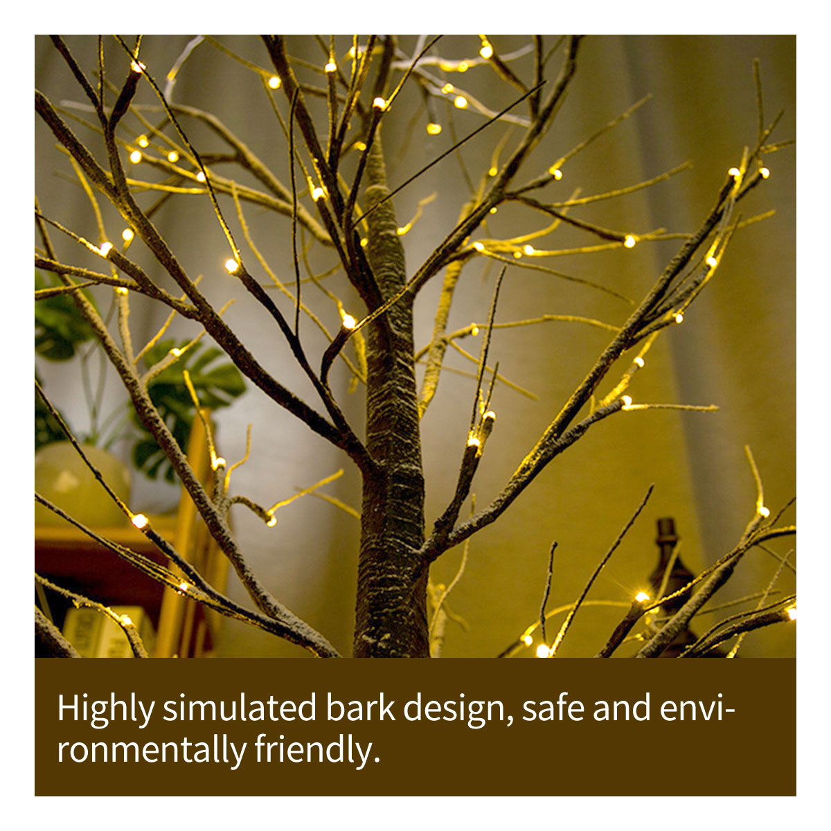 Xmas Simulation Snow Tree Light LED Christmas Branch Festival Home Garden Celebr - Gadget arcade