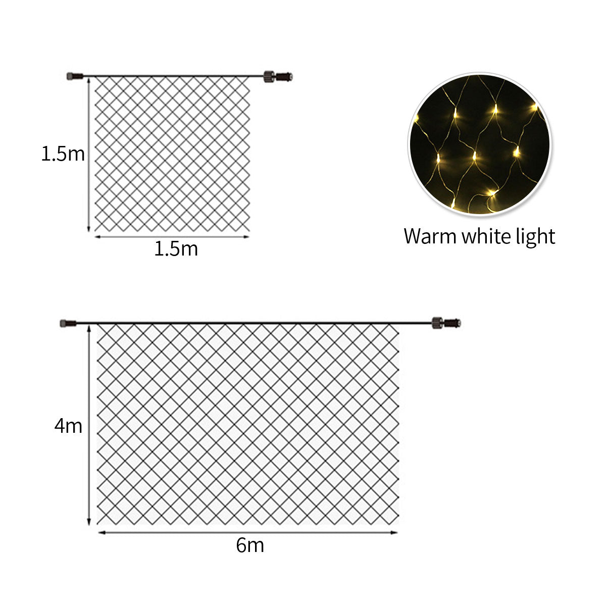 LED String Fairy Lights Net Mesh Curtain Xmas Wedding Party Garden Decor Outdoor - Gadget arcade