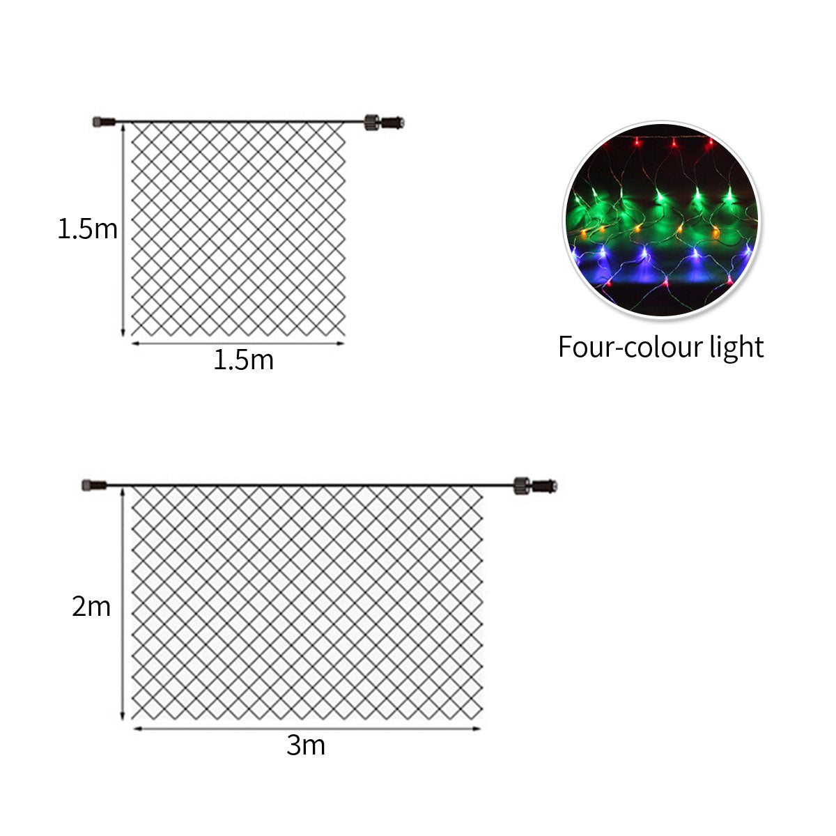 LED Outdoor String Fairy Lights Net Mesh Curtain Xmas Wedding Party Ga –  Gadget arcade