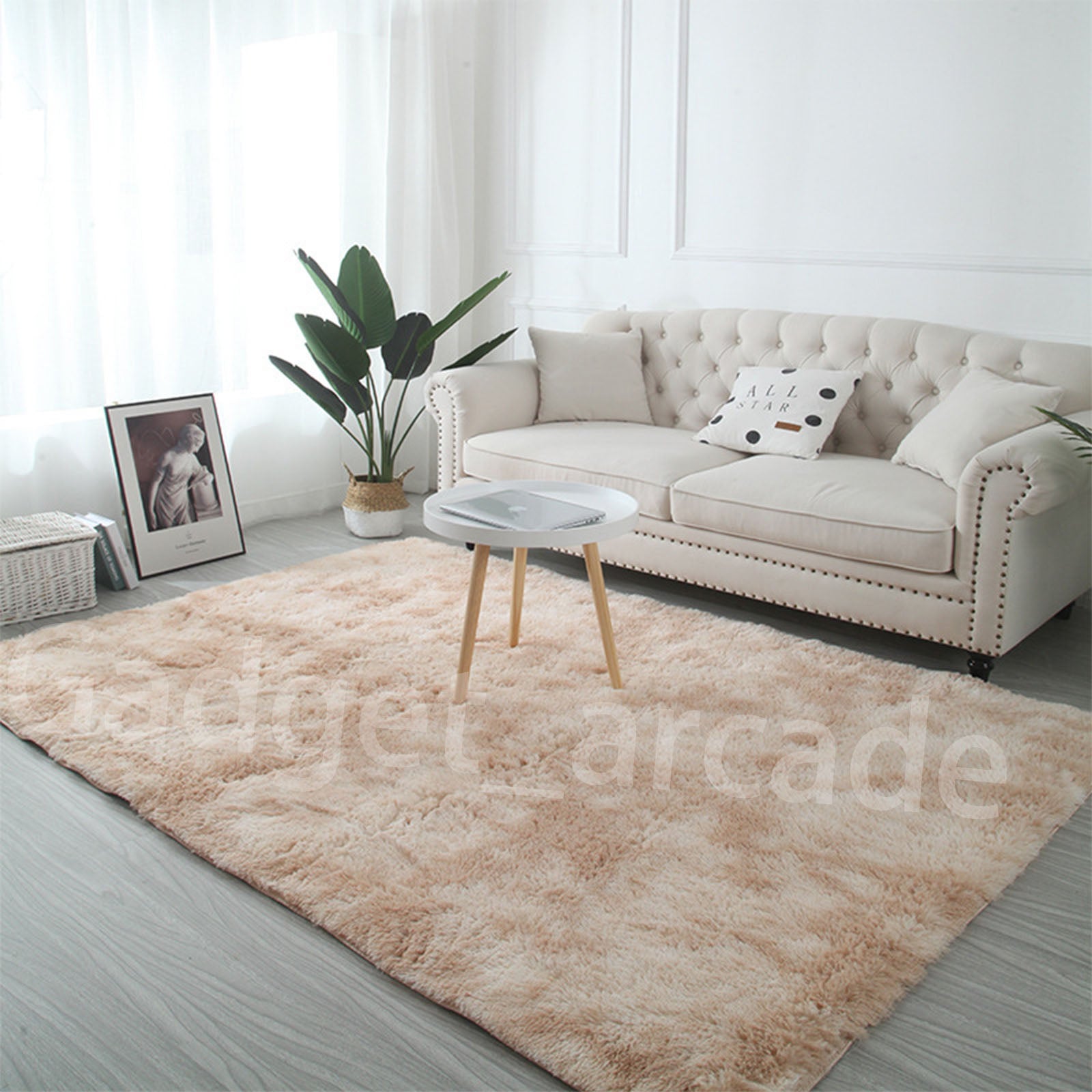 Large Rectangle Shaggy Carpet Bedroom Floor Living Pads Mat Soft Fluffy Rugs - Gadget arcade