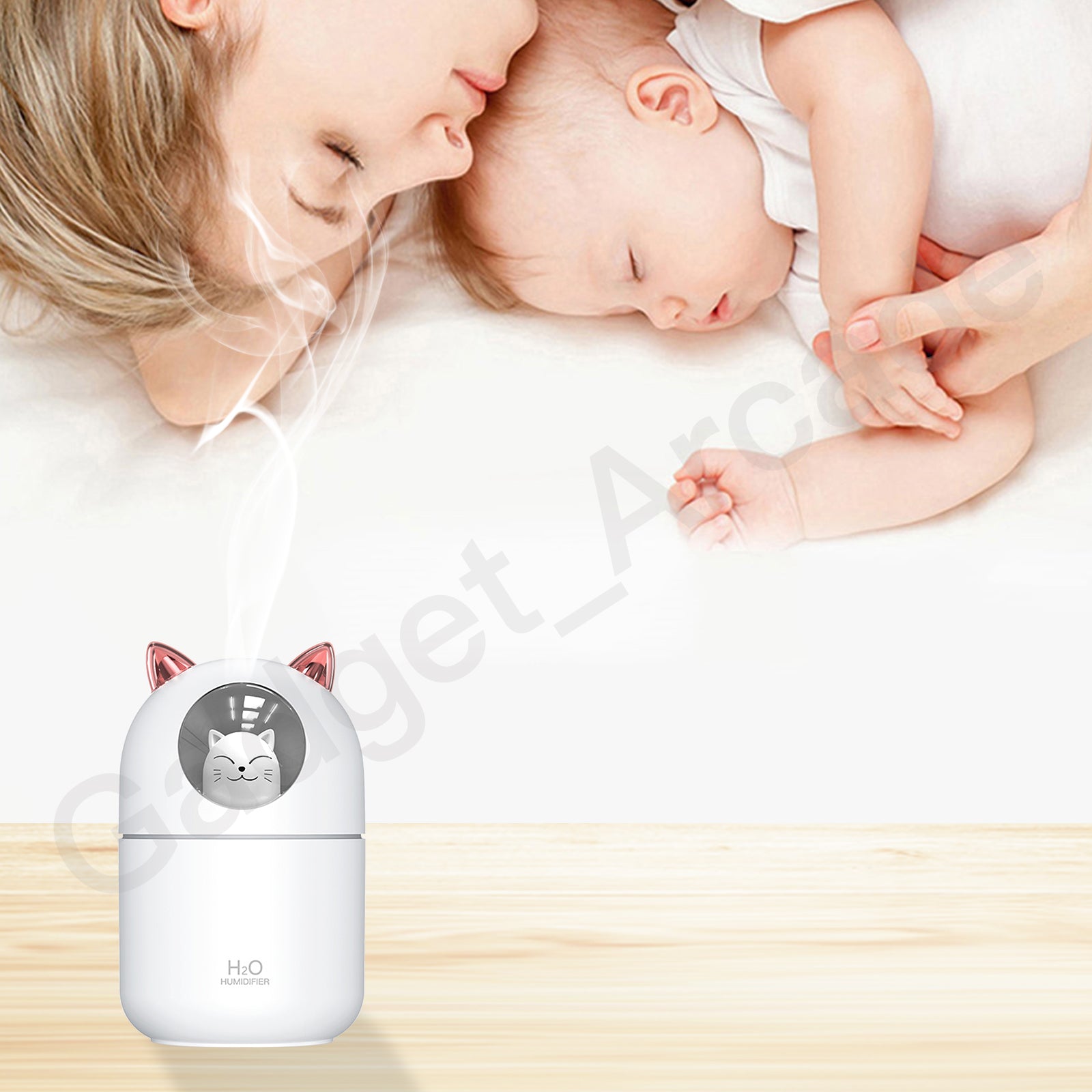 Aromatherapy Diffuser Oil Ultrasonic Air Humidifier LED Light - Gadget arcade